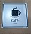 Placa de Sinalização - Café 15x15cm - Imagem 2