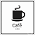 Placa de Sinalização - Café 15x15cm - Imagem 1