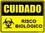Placa de Sinalização - Risco Biológico 20x30cm - Imagem 1