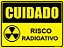Placa de Sinalização - Cuidado Risco Radioativo 30x20cm - Imagem 1