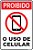 Placa de Sinalização - Proibido o uso de Celular 30x20cm - Imagem 2