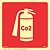 Placa Fotoluminescente E5-4 Extintor Co2 (Dióxido de Carbono) - Imagem 1