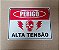 Placa - Perigo Alta Tensão 15x20cm - Imagem 2
