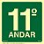 Placa de sinalização Fotoluminescente S17 Pavimento 11º Andar - Imagem 1
