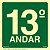 Placa de sinalização Fotoluminescente S17 Pavimento 13º Andar - Imagem 1