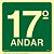 Placa de sinalização Fotoluminescente S17 Pavimento 17º Andar - Imagem 1