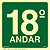 Placa de sinalização Fotoluminescente S17 Pavimento 18º Andar - Imagem 1