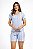 Pijama feminino bermuda com camiseta de manguinha - 2213 - Imagem 1