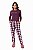Pijama feminino Plumene longo xadrez - Imagem 2