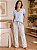 Pijama feminino meia estação com calça e camiseta - Imagem 5