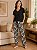 Pijama feminino meia estação com calça e camiseta - Imagem 4