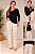 Pijama feminino longo viscoflex preto - Imagem 2