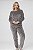 Pijama feminino de fleece cinza - Imagem 1