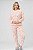 Pijama feminino de plush rosa - Imagem 1