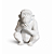 Escultura Macaco Contemplativo - Imagem 1