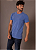 Camiseta Básica Estonada Azul - Imagem 1