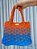 Bolsa de crochê Sol - degradê azul/laranja - Imagem 2