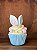 CUPCAKE EM RESINA DECORATIVA AZUL  E AMARELO 15cm - Imagem 2