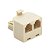 Adaptador Modular 6P4C - RJ11 Macho x 2 RJ11 Fêmea - Imagem 1