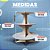 Torre Porta Doces 3 Andares  Em  MDF Branco com Discos. - Imagem 4