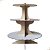 Torre Porta Doces 3 Andares Em MDF Branco com Discos - Imagem 1