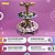 Torre Porta Doces 3 Andares Em MDF Branco com Discos - Imagem 2