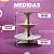 Torre Porta Doces 3 Andares Em MDF Branco com Discos - Imagem 4