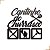 Aplique Decorativo Cantinho do Churrasco Garfo Em MDF 34x34cm Preto - Imagem 1