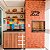 Cantinho Do Churrasco Cutelo em Mdf Preto Kit Aplique 34x19 cm - Imagem 5