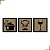 Placa Quadro Decorativo Panela, Chapéu Bigode, Taça Em MDF 20x20cm Kit 3 - Imagem 1