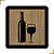 Placa Quadro Decorativo Garrafa e Taça Em MDF 20x20cm - Imagem 1