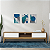 Placa Quadro Decorativo Abstrato Azul Em MDF 30x20cm Kit 3 - Imagem 2