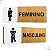 Placa de Sinalização Sanitário Banheiro em Mdf Adesivado 25x09cm 3704 - Imagem 1