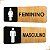 Placa de Sinalização Sanitário Banheiro em Mdf Adesivado 25x09cm 3706 - Imagem 4