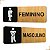 Placa de Sinalização Sanitário Banheiro em Mdf Adesivado 25x09cm 3707 - Imagem 1