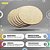 Porta Copo Protetor De Mesa Bolacha Em MDF Branco 9Cm 50Un - Imagem 2