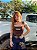 Body Simprona marrom com estampa frontal - Imagem 1
