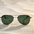 Óculos de Sol Unissex Floripa Aviador Dourado Verde – UV400 | TOVE & CO - Imagem 1