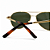 Óculos de Sol Unissex Floripa Aviador Dourado Verde – UV400 | TOVE & CO - Imagem 4