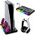 Base LED RGB Multifuncional Para Playstation 5 FAT Slim Suporte Carregador Cooler Preto - Imagem 6