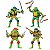 Pack 4 Action Figures TMNT Mutant Mayhem - Original Playmates - Imagem 2