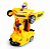 Carro a Pilha Vira Robô Emite Som e Luz Brinquedo Amarelo - Imagem 3