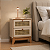 Mesa De Cabeceira Ferrara Off White/Freijo - Imagem 2