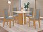 SALA DE JANTAR NAOMI 0.90 + 04 CADEIRAS BEATRIZ FREIJO / OFF WHITE / OFF WHITE / DEL CINZA - Imagem 1