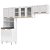Cozinha Compacta 44 Diamante New 03 Portas De Vidro Com Kit P/microondas - Branca - Imagem 3