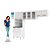 Cozinha Compacta 44 Diamante New 03 Portas De Vidro Com Kit P/microondas - Branca - Imagem 11
