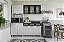 Cozinha Compacta 44 Diamante New 03 Portas De Vidro Com Kit P/microondas - Preto - Imagem 2