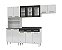 Cozinha Compacta 44 Diamante New 03 Portas De Vidro Com Kit P/microondas - Preto - Imagem 1