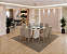 Sala De Jantar Gabi New 1.30 + 08 Cadeiras Coral Pés De Madeira Off White Freijo/Off White/Stanley - Imagem 1