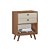 MESA DE CABECEIRA TURIM 02 GAVETAS - FREIJO / OFF WHITE - Imagem 1
